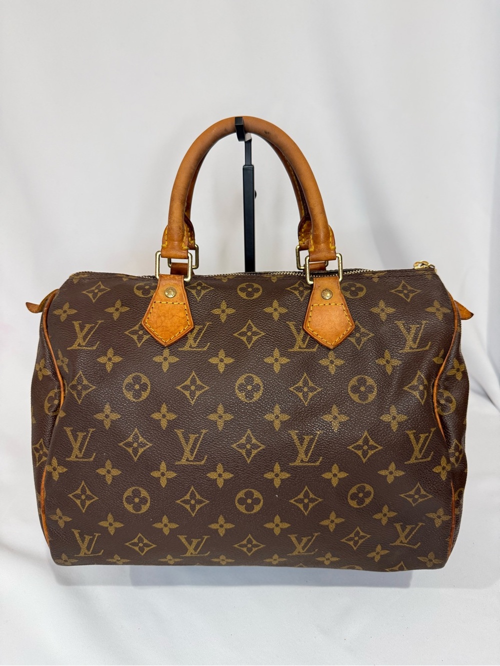 Louis Vuitton Monogram Speedy 30 Brown Canvas Satchel